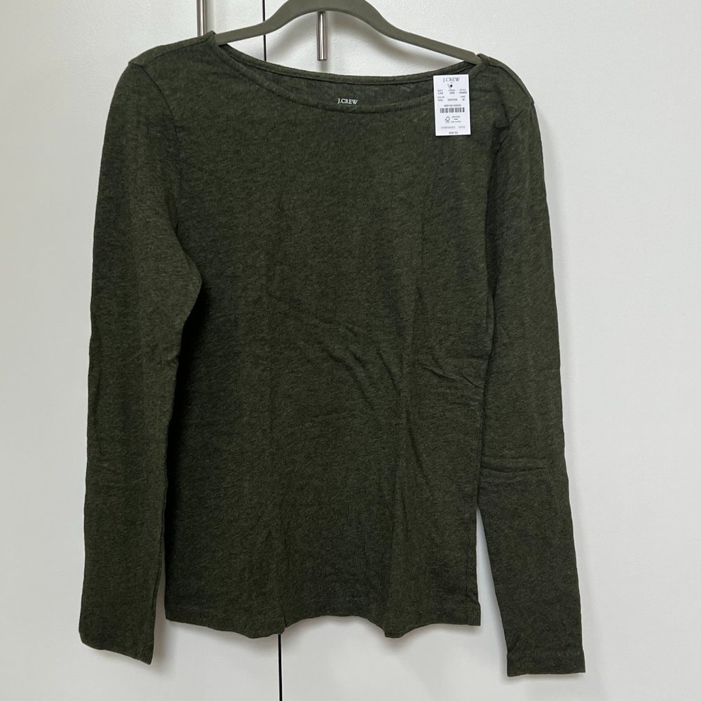 J Crew Olive Green Long Sleeve Shirt